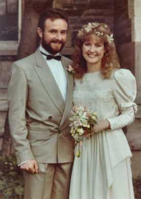 Barry and Jewel on their wedding day