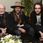 Country music singers Willie Nelson, Micah, Lukas Nelson