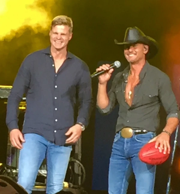 Tim McGraw and Nick Riewoldt on NuCountry TV country music show